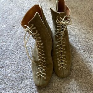 By far suede lace up booties